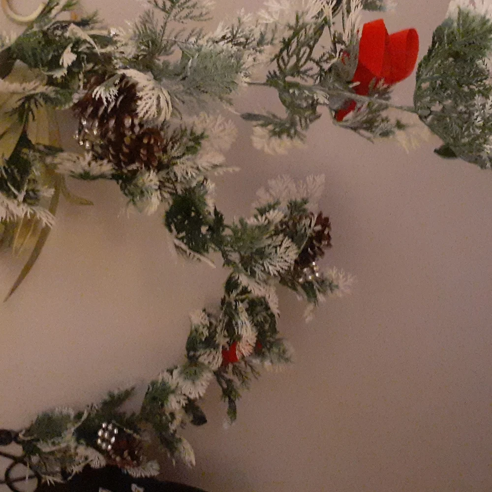 Decorative Garland 9 ft. long. Hanging holiday decor.